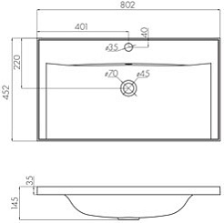 Акватон Тумба с раковиной Римини 80 New черная – фотография-9
